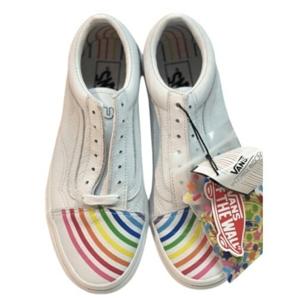 Vans Other - Vans Sneakers Old Skool Flour Shop Rainbow Men's Size 10.5 Women 12 White New